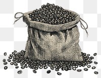 PNG Coffee beans in sack beverage person drink.