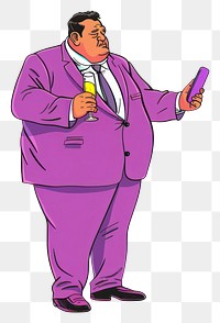 PNG Holding up cellphone purple cartoon adult.