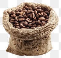 PNG Coffee beans sack bag white background.