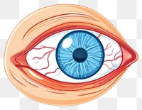 PNG Physiology of eye icon illustrated graphics drawing.