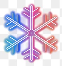 PNG Snow neon snowflake outdoors.