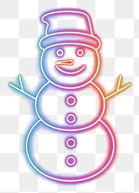 PNG Snowman neon astronomy outdoors.