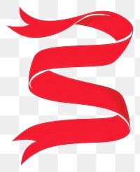 PNG Red ribbon banner logo.