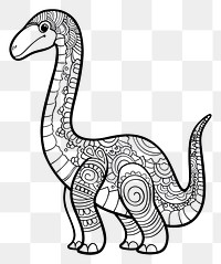 PNG Dinosaur sketch doodle art.