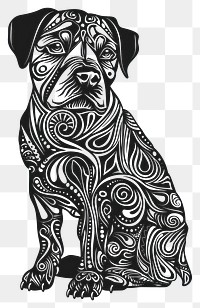 PNG Dog doodle sketch art.