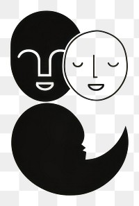 PNG Black minimalist asian people logo design drawing representation togetherness.
