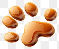 PNG Paw print confectionery caramel dessert.