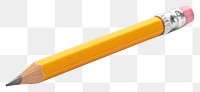 PNG Short Yellow Pencil with Eraser at the End pencil eraser yellow.