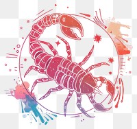 PNG Scorpio astrological sign illustration invertebrate seafood crawdad.