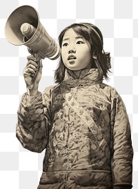 PNG  Japanese girl holding megaphone photography electronics portrait