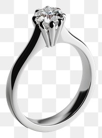 PNG Jewelery diamond silver ring.