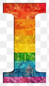 PNG  Rainbow pattern symbol font.