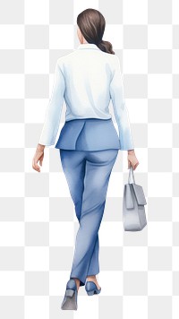 PNG Business woman walking standing adult bag.
