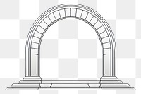 PNG Arch doodle architecture line history.
