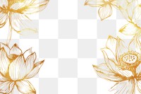 PNG Lotus border frame backgrounds pattern drawing.