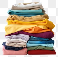 PNG Stack of colorful clothes laundry furniture variation