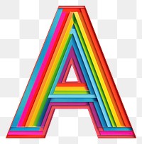 PNG Alphabet rainbow pattern font.