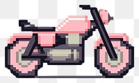 PNG Motorcycle pixel vehicle transportation motorcycling.