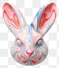 Rabbit shape marble mammal art representation.