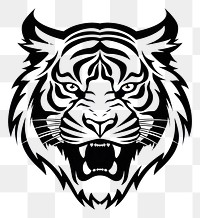 PNG Tiger logo mammal white