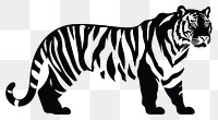 PNG Tiger Silhouette clip art wildlife animal mammal.