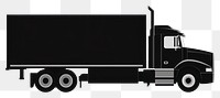 PNG Truck silhouette clip art vehicle white background transportation.