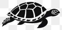 PNG Turtle silhouette clip art reptile animal white background.