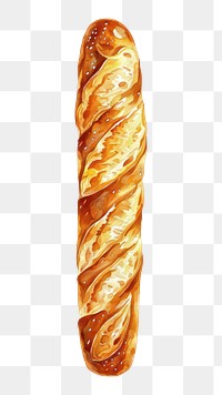 PNG Baguette bread food white background.