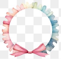 PNG Vintage frame ribbons circle white background accessories.