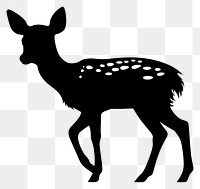 PNG Baby deer silhouette clip art wildlife animal mammal.