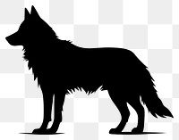 PNG Wolf silhouette clip art mammal animal monochrome