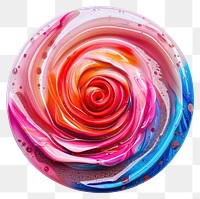 Resin shape rose spiral petal art.