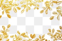 PNG  Gold Ink mistletoe border backgrounds pattern circle.
