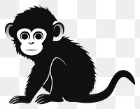 PNG Baby monkey silhouette clip art wildlife animal mammal.
