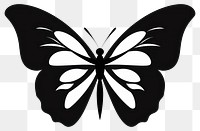 PNG Butterfly silhouette clip art white white background monochrome.