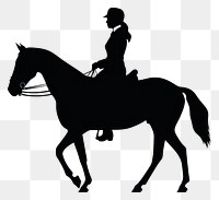 PNG Equestrian silhouette clip art mammal animal horse.