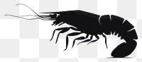 PNG Shrimp silhouette clip art seafood animal insect.