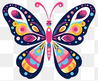 PNG  Vector butterfly impressionism pattern pink art.
