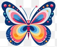 PNG  Vector butterfly impressionism pattern art white background.
