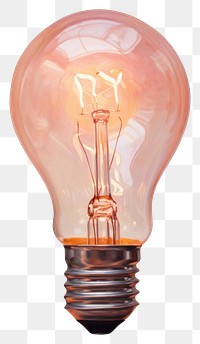 PNG Close up on pale a light bulb lightbulb electricity illuminated.