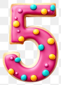 PNG Number cookie icing text.
