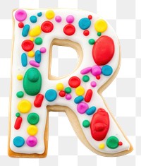 PNG Letter R cookie art confectionery dessert icing.