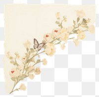 PNG Butterfly flowers ripped paper pattern plant art
