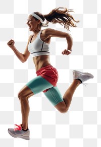 PNG Woman professional athlete running footwear jogging.