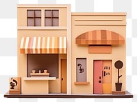 PNG Coffee shop toy architecture dollhouse.