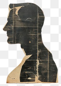 PNG Man shape collage cutouts art white background representation.
