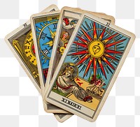 PNG Tarot 3 cards game white background creativity.