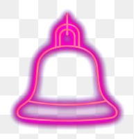 PNG Bell icon neon lighting purple.