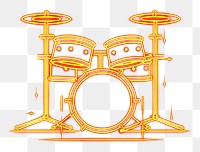 PNG Drum set icon lighting drums membranophone.
