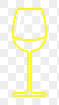 PNG Wine glass icon yellow drink line.